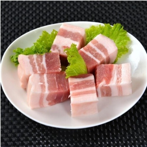 新鲜五花肉块猪肉生鲜冷冻猪肉带皮五花肉切块批发价 3斤实惠装
