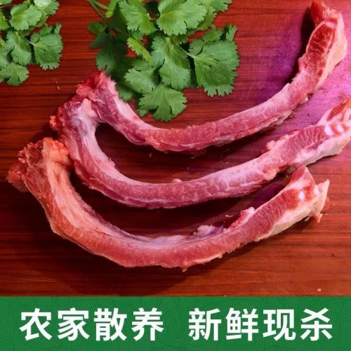 多肉排骨新鲜冷冻排猪肋排猪小排猪前排寸排肋骨猪肉 黑猪排骨带箱4斤